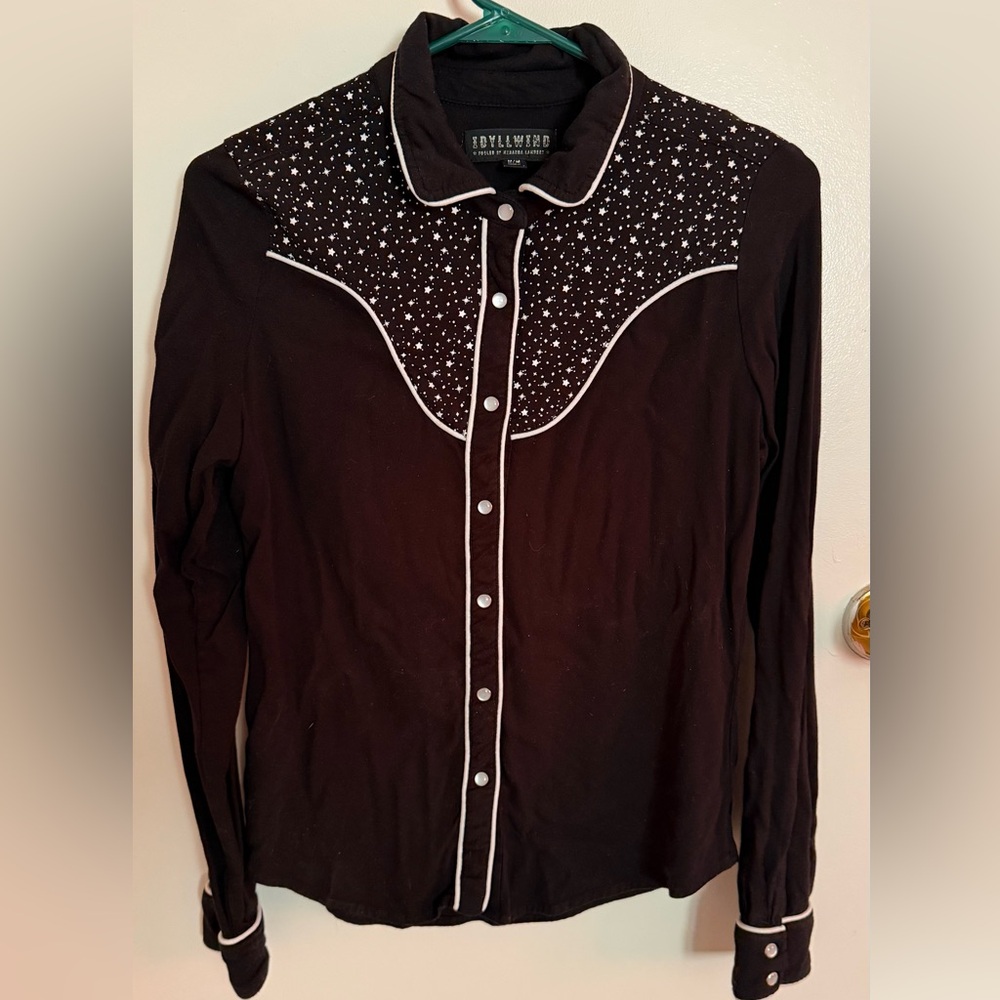 Idyllwind Black Star Yoke Button-Down Shirt